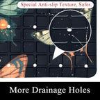 Shower Mat Non Slip 26.8 x 15.1 Inches, Butterflies Bathtub Mat Shower Stall - Image 2