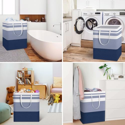 HomeHacks 2-Pack Large Laundry Basket, Waterproof, Freestanding Laundry Hamper - Image 6