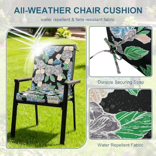 DYTXIII Outdoor High Back Chair Cushions Set of 2, 44x20 in Water Repellent - Image 4