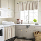 MitoVilla 2 Panels Boho Kitchen Short Curtains, Modern Farmhouse Cafe Curtains - Image 4