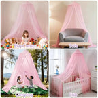Pink Princess Bed Canopy for Girls, Kids Canopy Bed for Twin, and Queen Sizes; - Image 2