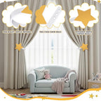 Briwooody 2 Pcs Star Curtain Tiebacks Acrylic Curtain Holdbacks - Image 4