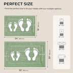 GRANNY SAYS Green Bathroom Rugs Set 2 Piece, Soft Microfiber Bath Mats - Image 2