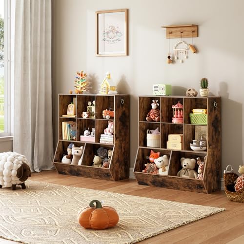 HOOBRO Kids Bookshelf, Toy Storage Cabinet, Kids Toy Organizer, 8 Cubicles - Image 4