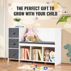VEVOR Kids Reading Nook Bench, Toddler Bookshelf and Bookcase - Image 7