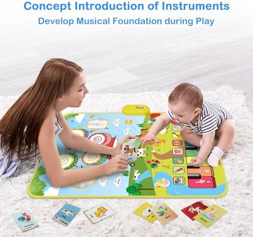 FOKI 3-in-1 Music Mat for Baby & Toddler Gifts, Drum & Animal - Image 5