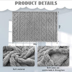 VitalCozy 4 Pcs Fleece Baby Blankets 3D Plush Soft Newborn - Image 2