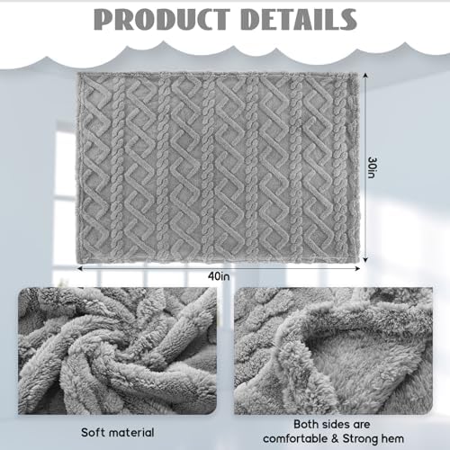 VitalCozy 4 Pcs Fleece Baby Blankets 3D Plush Soft Newborn - Image 2