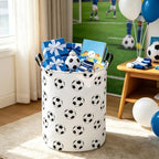 QUEENLALA Foldable Waterproof Round Fabric Laundry Basket Home - Image 4