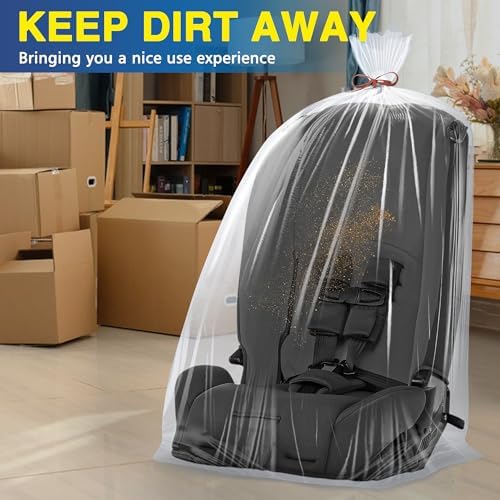 5 Pack 36'' x 50'' Extra Large Clear Plastic Storage Bags - Image 6