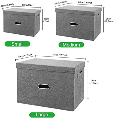 Linen Fabric Collapsible Storage Bins - Image 7