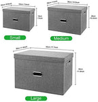 Linen Fabric Collapsible Storage Bins - Image 7