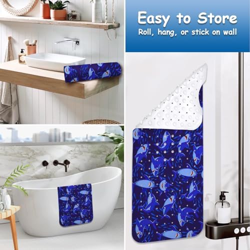 Non Slip Bathtub Mat, Extra Long Shark Bath Mat - Image 5