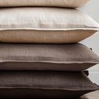 Foindtower Decorative Linen Lumbar Throw Pillow Covers 12x20 Light Coffee - Image 5