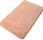 Yeaban Chenille Dusty Pink Bathroom Rug 30"x50", Non-Slip Rubber Backing by Yeaban