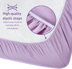 GUNTAIL Crib Sheets for Boys Girls, 100% Cotton Fitted Crib Sheet 2 Pack for - Image 5