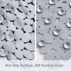 SONGZIMING Bathtub Mat Non Slip 2 Pack, 35 x 16 Inches Pebble Shower Mat - Image 2