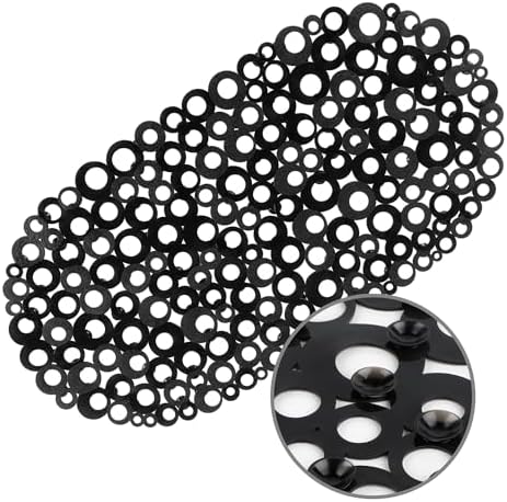 WELTRXE Oval Bathtub Mat Non Slip, Shower Mat by WELTRXE