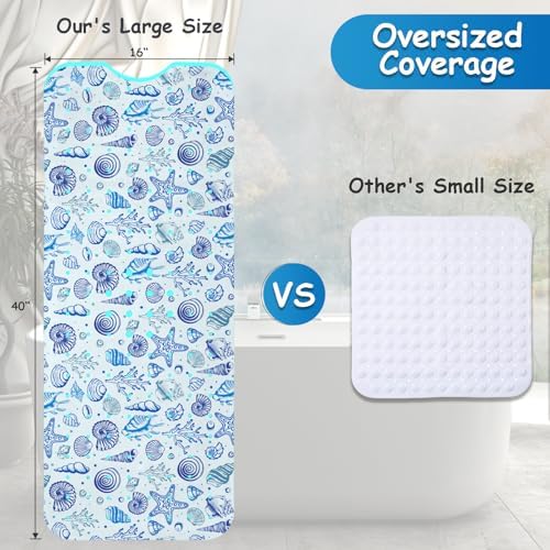 Non Slip Bathtub Mat, Extra Long Starfish Bath Mat - Image 3