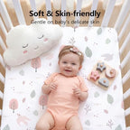 4 Pack Baby Crib Sheets for Girls - Image 3