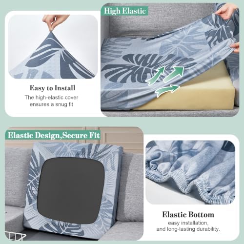 8Pcs Patio Cushion Covers Stretch Outdoor Furniture Protector Slipcovers - Image 4