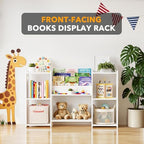 SpaceAid 6-in-1 Bookshelf Storage Organizer, Montessori Bookcase - Image 5