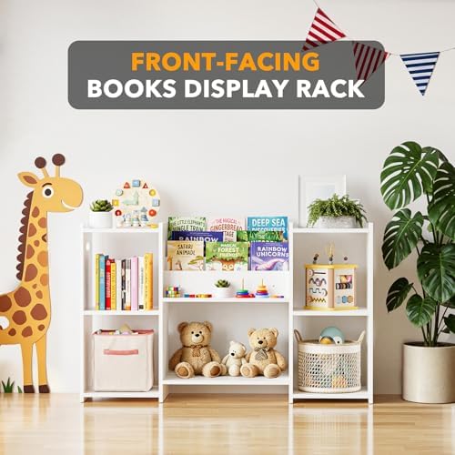 SpaceAid 6-in-1 Bookshelf Storage Organizer, Montessori Bookcase - Image 5