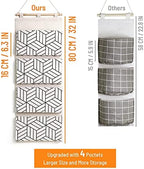 CROWNED 2Pcs Over Door Hanging Storage Bags Wall Mount Closet Organizer - Image 3