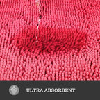 Yeaban Chenille Hot Pink Bathroom Runner Rug 24"x72" - Image 5