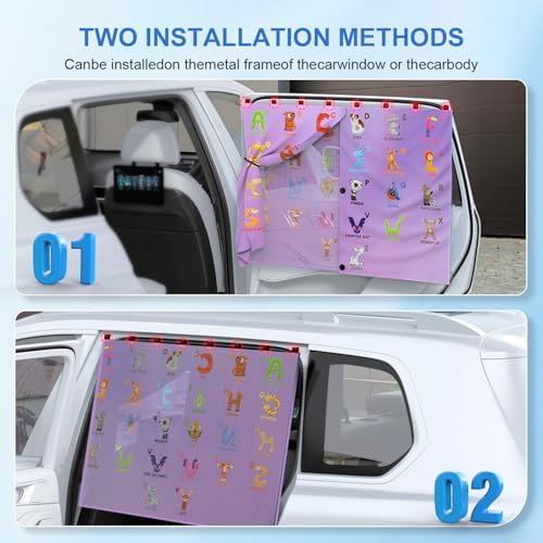 Car Window Shades, 8 Strong Magnets Magnetic Side Window Sun Shade - Image 4