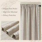 MitoVilla 2 Panels Boho Kitchen Short Curtains, Modern Farmhouse Cafe Curtains - Image 6