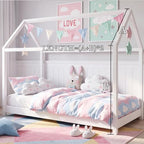 NICETOWN Coral Pink Bed Canopy for Girls Room - Image 7