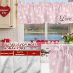 Vandarllin Pink Valentine's Day Kitchen Curtains Valances - Image 7