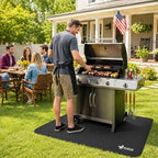 FLASLD 36 x 48 inches Under The Grill Protective Deck and Patio Mat, Fireproof - Image 2