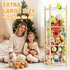 Stuffed Animal Storage Zoo Organizer Natural Pine Plushies Storage - Image 6