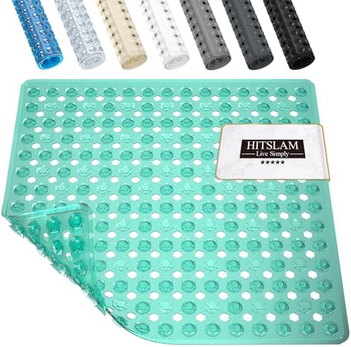 HITSLAM Shower Mat Anti Slip, Square Bath Mat by HITSLAM