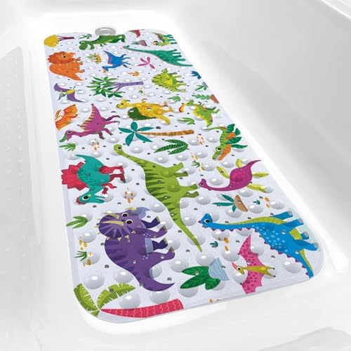 Bathtub Mat Non Slip, 40x16 inch Bath and Shower Safety Mats, Cute Cartoon - Image 4