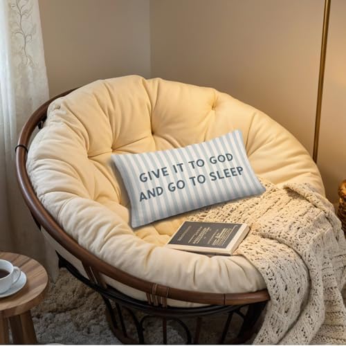 Give It to God and Go to Sleep 12x20 Pillow Cover, Christian Home Decor - Image 5