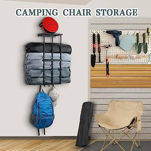 Camping Chair Rack for Garage Storage, Garage Organization Wall - Image 2