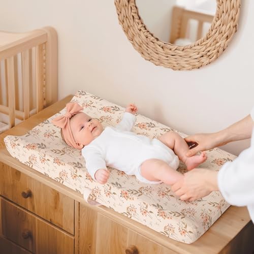 lulumoon Muslin Changing Pad Cover: 32x16 Fit Standard Rectangle Pad - Image 2