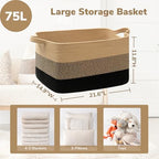 Goodpick Large Woven Blanket Basket - Image 3