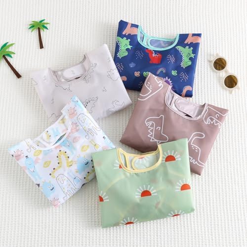 Long Sleeved Bibs, Baby Feeding Smock 6-30 Months - Image 3