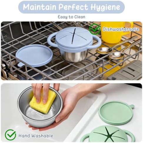 2 Pack Baby Stainless Steel Snack Containers - Image 5