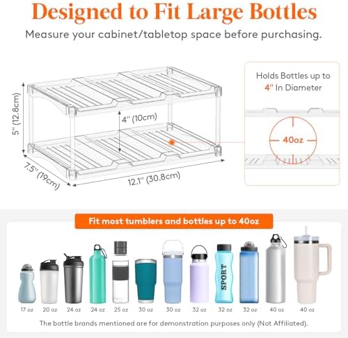 Lifewit Stackable Water Bottle Organizer - Image 2