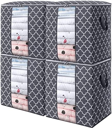 Storage Bags 4 Pack 100L Clothes Organization and Storage Containers by WiseLife