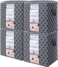 Storage Bags 4 Pack 100L Clothes Organization and Storage Containers by WiseLife