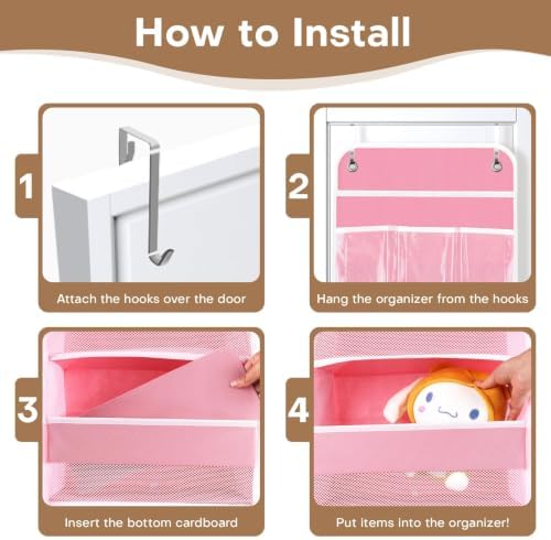 Over the Door Organizer, Large Pocket Hanging Storage - Image 5