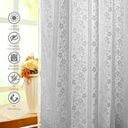 ASPMIZ Linen Curtains for Bedroom, Double Layered Boho Curtain 84 Inch Length 2 - Image 4