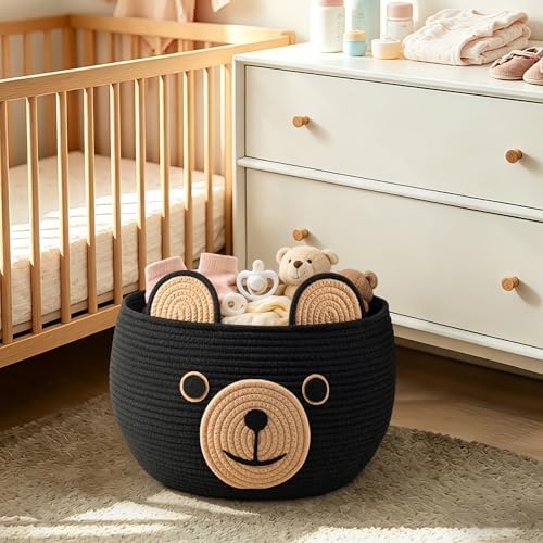 CherryNow Large Baby Basket for Gifts Empty, Cute Bear Design - Image 3