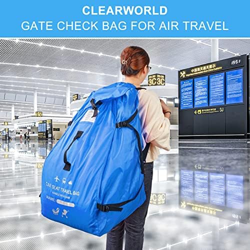 Clearworld Foldable Car Seat Travel Bag, Gate Check Backpack - Image 2